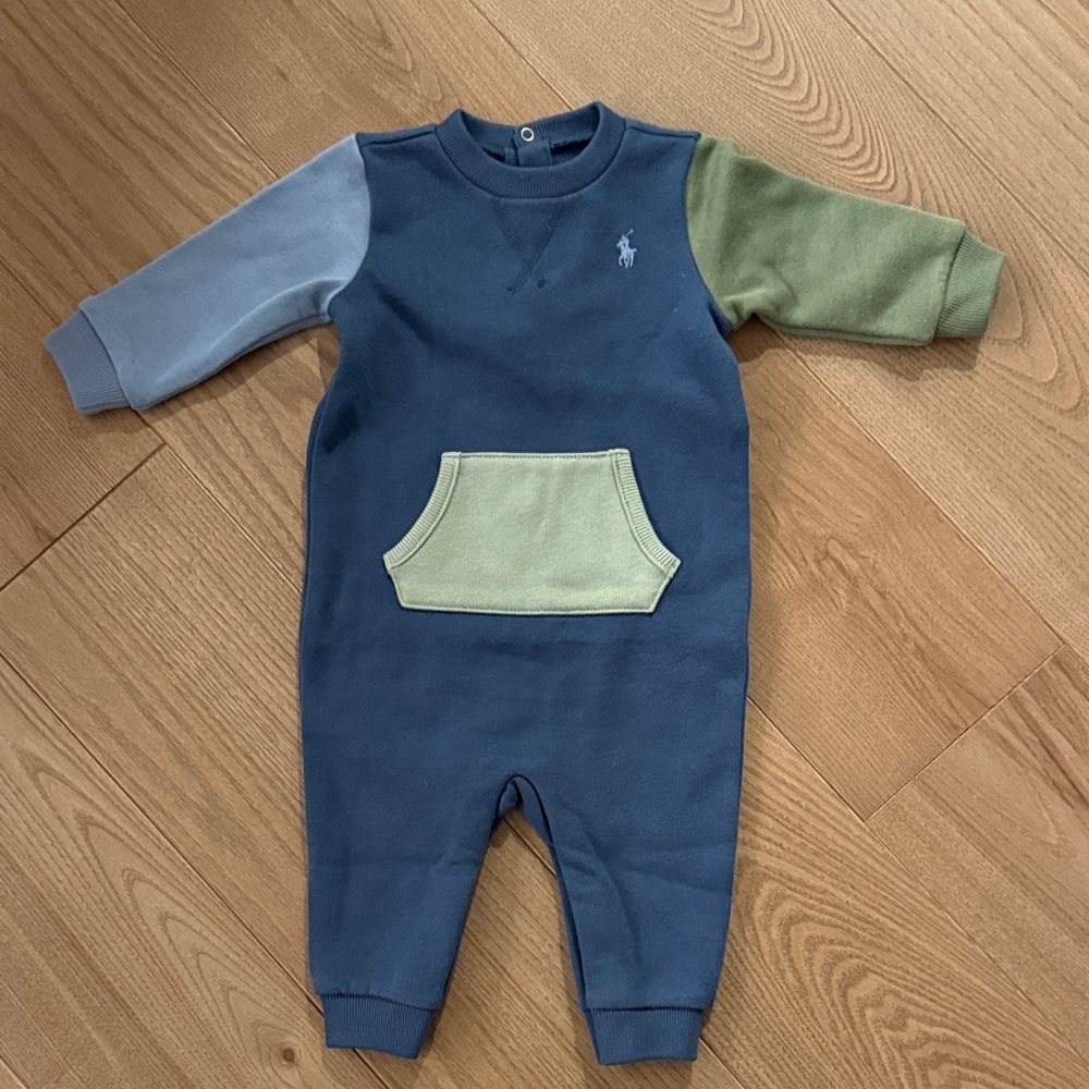 Ralph Lauren Kids' Blue and Green One Piece